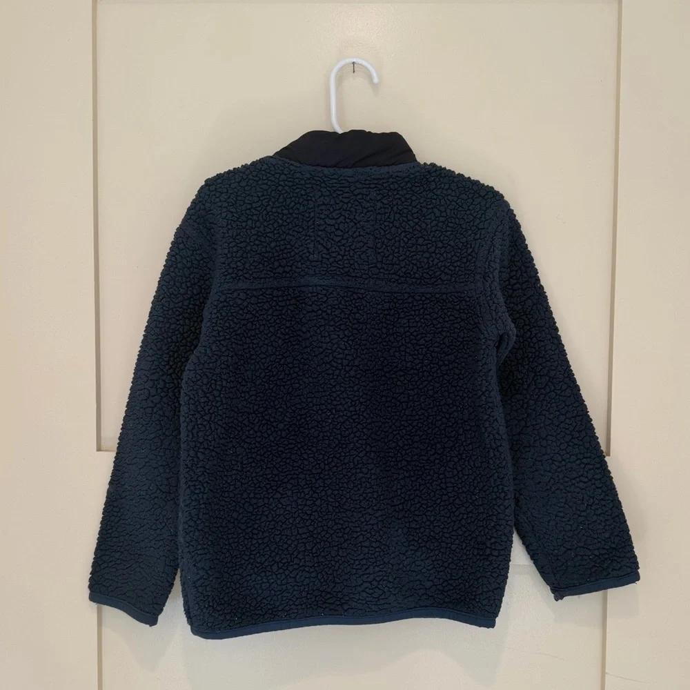 Tucker + Tate Navy Sherpa Fleece Jacket Boys Size 6 Full Zip Cozy Winter